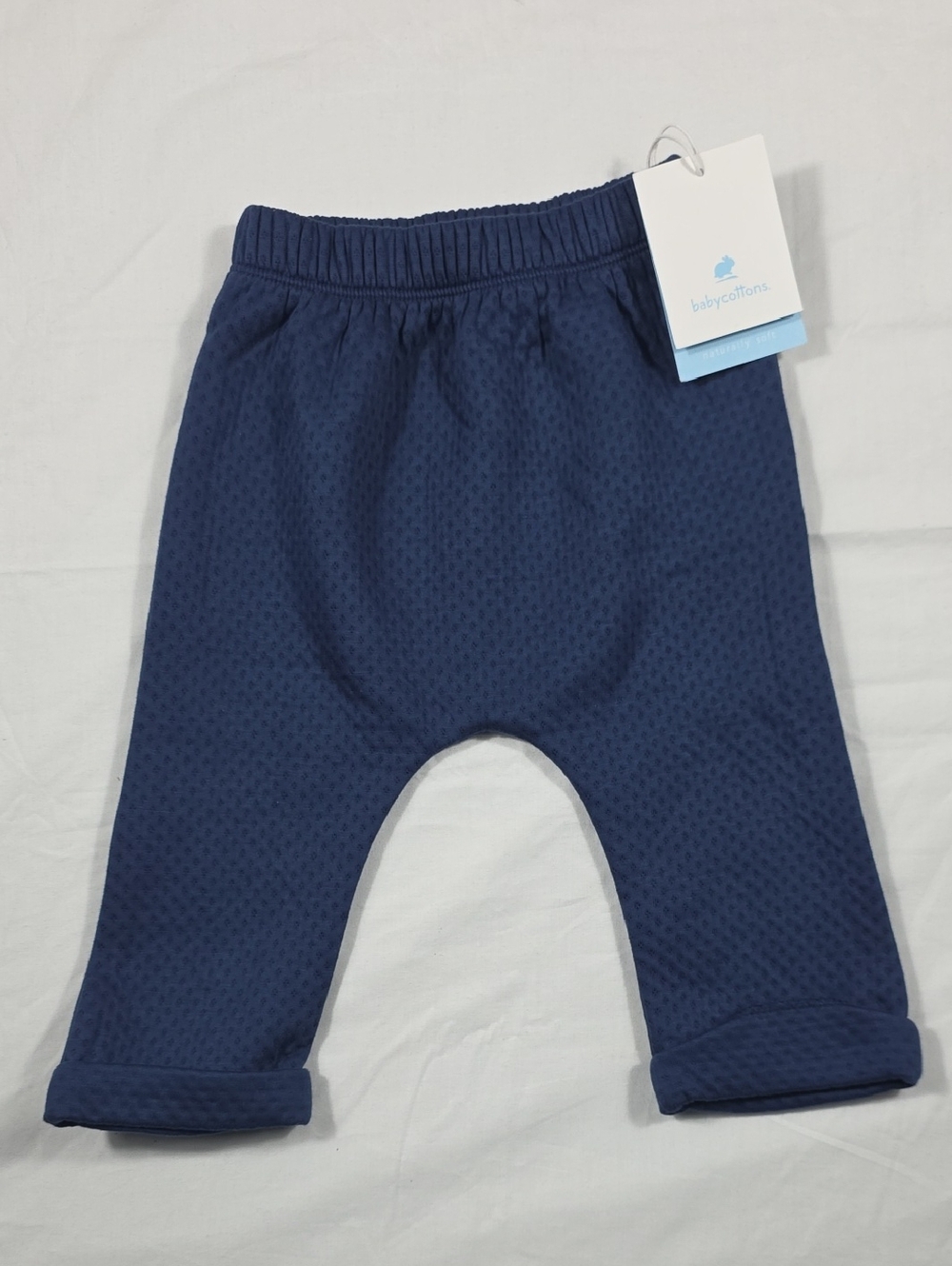 babycottons Blue Quilted Baby Lounge Pants